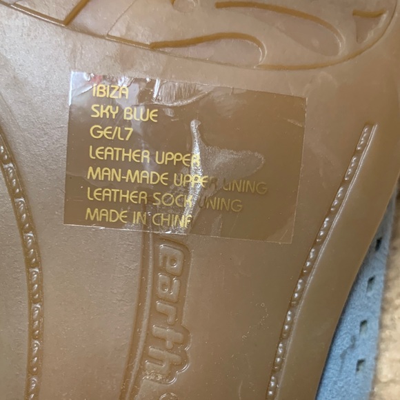 Earth Perforated Blue Suede Mules - Picture 8 of 8